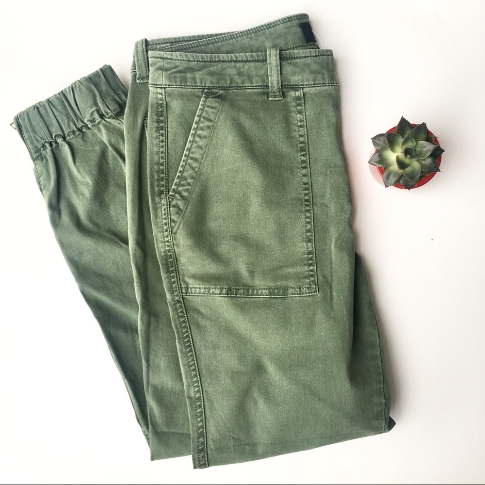 J Crew olive army green cargo skinny jogger pants